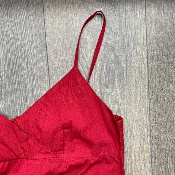 Y2k 2000s H&M Hennes Women's Mini Dress Sleeveless Straight Fit 90s Red Size 8 - Picture 5 of 15